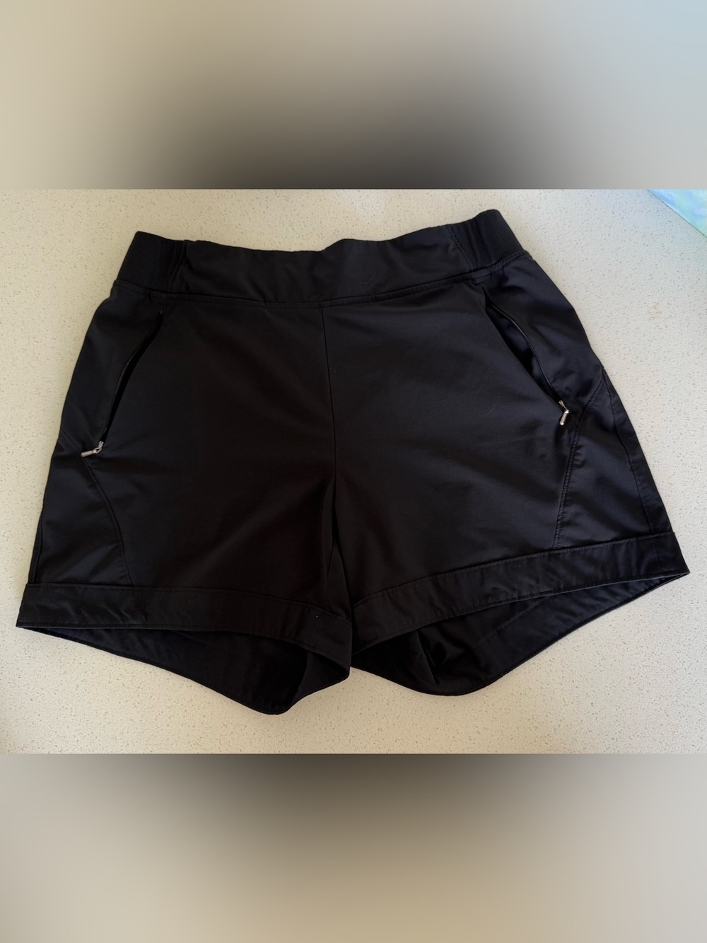 Calia Black Active Shorts with Zipper Pockets